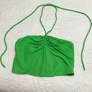 Green Zara Crop Top